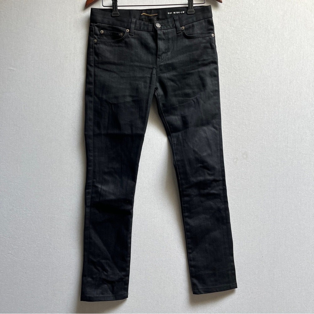 Saint Laurent Black Denim Skinny Pants Jeans 30